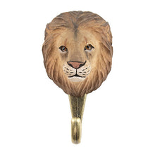 Load image into Gallery viewer, Hand Carved Wall Hook - Lion