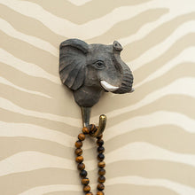 Load image into Gallery viewer, Hand Carved Wall Hook - Elephant
