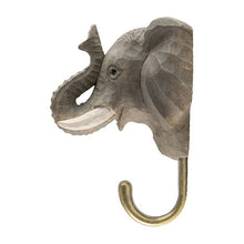 Load image into Gallery viewer, Hand Carved Wall Hook - Elephant