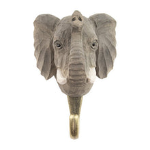 Load image into Gallery viewer, Hand Carved Wall Hook - Elephant