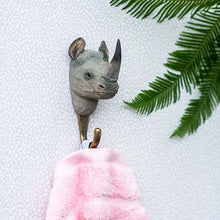 Load image into Gallery viewer, Hand Carved Wall Hook - Rhino