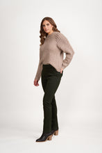 Load image into Gallery viewer, Vassalli Slim Leg Knit Denim Pull on Pant - Forest