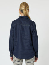 Load image into Gallery viewer, Gordon Smith Eliza Linen Shirt - Navy