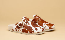 Load image into Gallery viewer, ASFVLT Flair Mules - Cow Fur