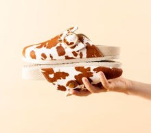 Load image into Gallery viewer, ASFVLT Flair Mules - Cow Fur