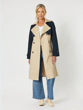 Load image into Gallery viewer, Womens Trench Coat in Natural/Navy by Gordon Smith