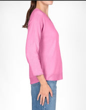 Load image into Gallery viewer, Bridge & Lord Cotton V Neck Jumper - Baby Pink
