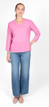 Load image into Gallery viewer, Bridge & Lord Cotton V Neck Jumper - Baby Pink