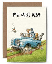 Load image into Gallery viewer, Greeting Card - Paw Wheel Drive