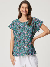 Load image into Gallery viewer, Cake Clothing Vicky Round Neck Cotton Top - Lilac Leopard