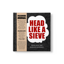 Load image into Gallery viewer, Password Journal - Head Like a Sieve