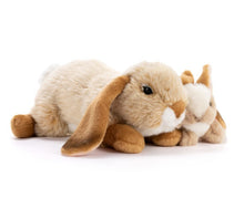 Load image into Gallery viewer, Demdaco Plush Bunny & Baby 10cm H