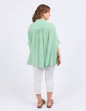 Load image into Gallery viewer, ELM Luna Shirt - Green & White Stripe