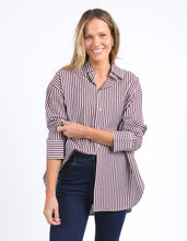 Load image into Gallery viewer, ELM Lila Stripe Shirt - Merlot