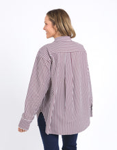Load image into Gallery viewer, ELM Lila Stripe Shirt - Merlot
