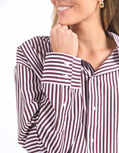 Load image into Gallery viewer, ELM Lila Stripe Shirt - Merlot