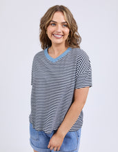 Load image into Gallery viewer, ELM Liv V Tee - Navy Stripe