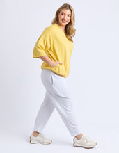 Load image into Gallery viewer, ELM Mazie Cotton V Neck Tee - Lemon