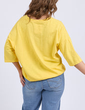 Load image into Gallery viewer, ELM Mazie Cotton V Neck Tee - Lemon