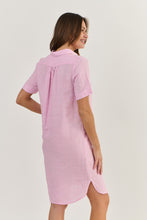 Load image into Gallery viewer, Enveloppe S/S Linen Dress - Soft Pink