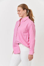 Load image into Gallery viewer, Enveloppe Cotton Poplin L/S Shirt - Pink Stripe