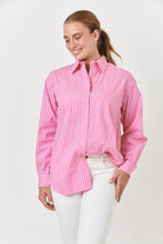 Load image into Gallery viewer, Enveloppe Cotton Poplin L/S Shirt - Pink Stripe