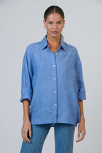 Load image into Gallery viewer, Enveloppe Linen Shirt - Azur