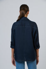 Load image into Gallery viewer, Enveloppe Linen Shirt - Marine