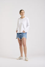 Load image into Gallery viewer, Est1971 Raw L/S Cotton Sweatshirt - White