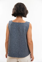 Load image into Gallery viewer, Eva Sunday Ellis Shelltop - Navy Pinstripe