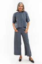 Load image into Gallery viewer, Eva Sunday Loretta Top - Navy Pinstripe