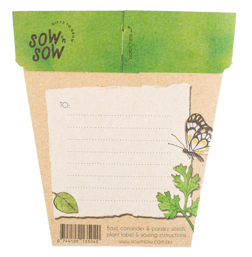 Sow N Sow Trio Of Herbs Gift Of Seeds (Australia Only) – Monty & Moo