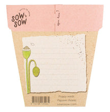 Load image into Gallery viewer, Sow n Sow Poppy Gift of Seeds (Australia only)