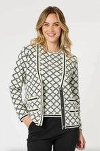 Load image into Gallery viewer, Gordon Smith Clover Cardigan - Ivory/black