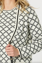 Load image into Gallery viewer, Gordon Smith Clover Cardigan - Ivory/black