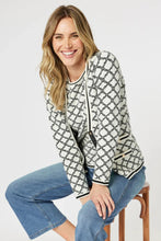 Load image into Gallery viewer, Gordon Smith Clover Cardigan - Ivory/black