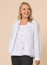 Load image into Gallery viewer, Gordon Smith Danielle Linen Jacket - White