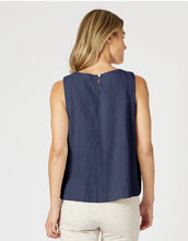 Load image into Gallery viewer, Gordon Smith Miley Lino Cami - Navy