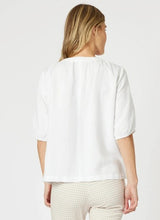 Load image into Gallery viewer, Gordon Smith Lino V Neck Top - White