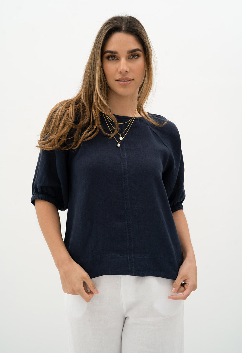 Lagoon Blouse in Midnight Lagoon Blouse in Midnight