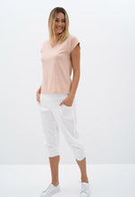 Load image into Gallery viewer, White 3/4 Crop Women's Pants > Humidity Castaway Pants