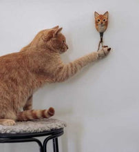 Load image into Gallery viewer, Hand Carved Wall Hook - Ginger Cat