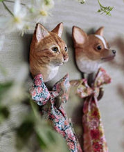 Load image into Gallery viewer, Hand Carved Wall Hook - Ginger Cat
