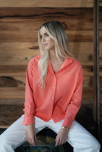 Load image into Gallery viewer, Humidity Boyfriend Shirt - Coral