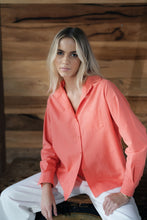Load image into Gallery viewer, Humidity Boyfriend Shirt - Coral