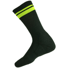 Load image into Gallery viewer, Humphrey Law Feet First Sock - Black/Fluro