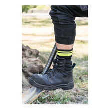 Load image into Gallery viewer, Humphrey Law Feet First Sock - Black/Fluro