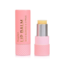 Load image into Gallery viewer, Huxter wild berries & citrus lip balm in pastel berry container.
