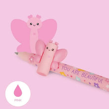 Load image into Gallery viewer, Legami Erasable Gel Pen - Pink Ink - Butterfly