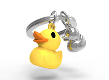 Load image into Gallery viewer, MetalMorphose Keyring - Duck Family